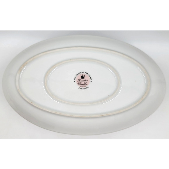 Royalton China Gravy Boat w/ Attached Underplate Gold Trim Translucent Porcelain - Picture 6 of 9